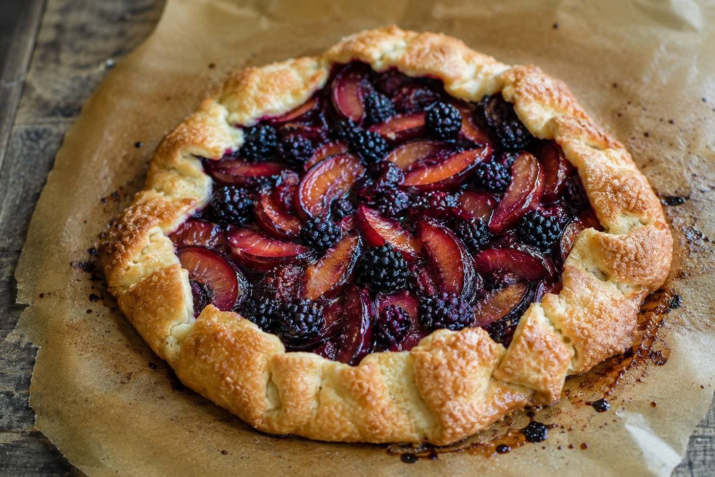 Plum and Blackberry Galette Recipe