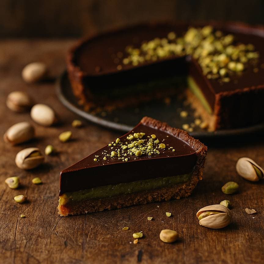Chocolate Pistachio Tart