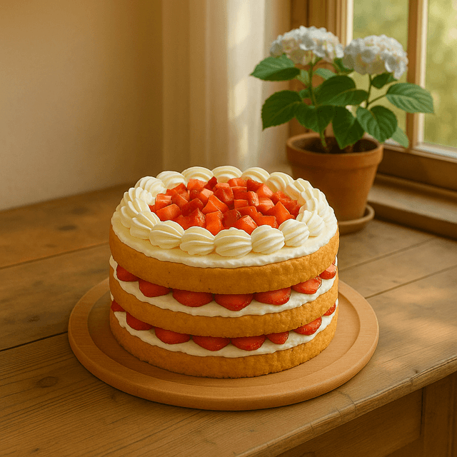 Classic Finnish Strawberry Cake (Mansikkakakku) Recipe