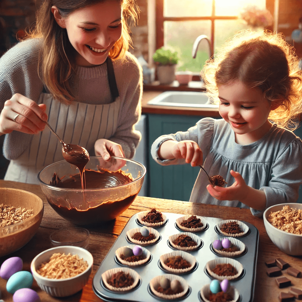 Baking for Easter: Chocolate Eggs in Nests
